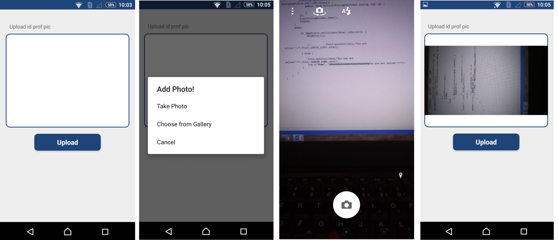 Android Image UpLoad to server From Camera and gallery – Codeplayon