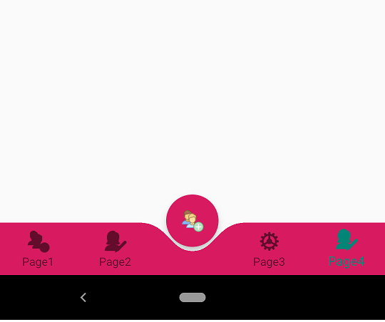 android bottom navigation with floting action bar