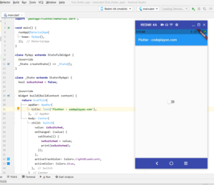 Flutter Switch Example – Codeplayon