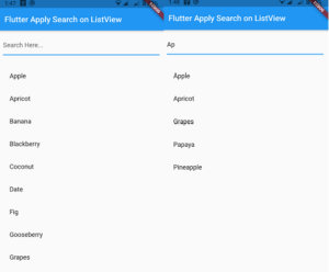 flutter search bar with listview – Codeplayon