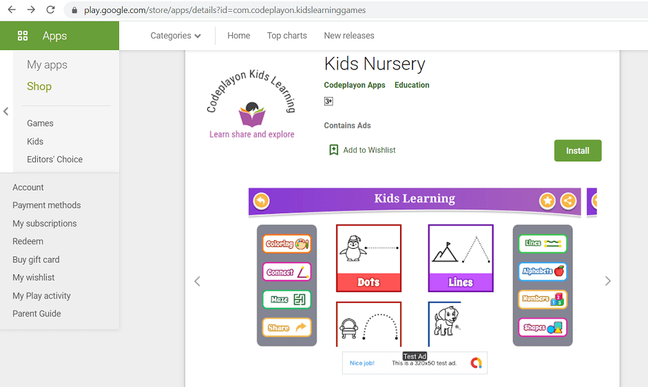 Kids Nursery : colores book, 123, ABC, Shap,  puzzles, Quiz, Drawing