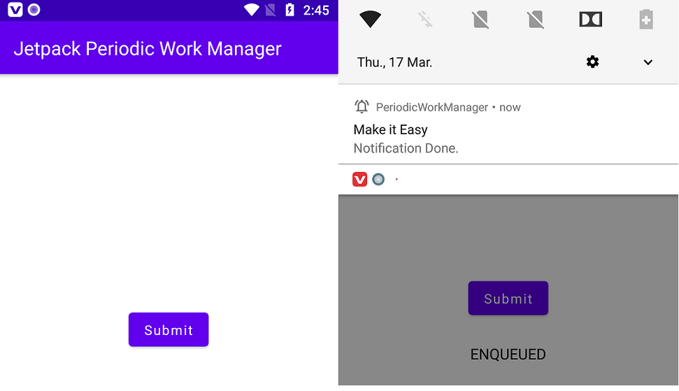 Jetpack compose WorkManager for background services