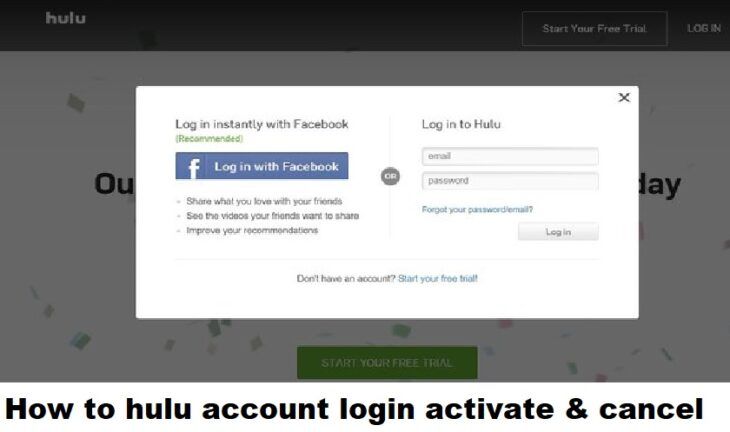How to hulu account login activate cancel