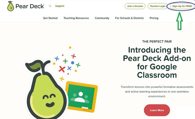 Pear Deck Sign up at peardeck.com