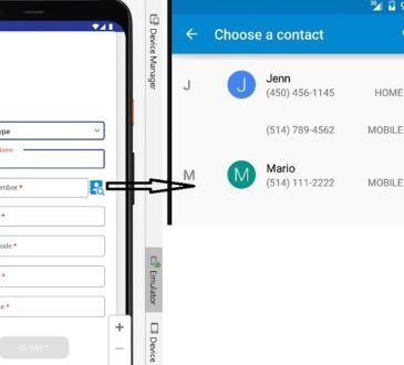 How do I view contact list and Pick contact on Android