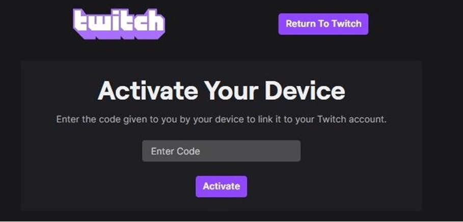 twitch tv activate enter the code