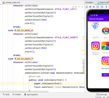 Android Image Particle animation library