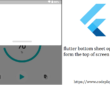 flutter bottom sheet open form the top of screen
