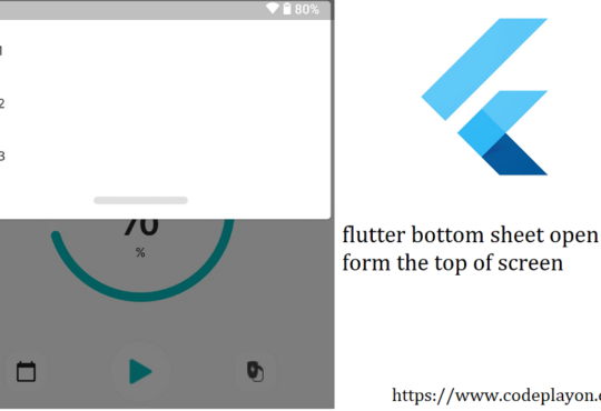 flutter bottom sheet open form the top of screen