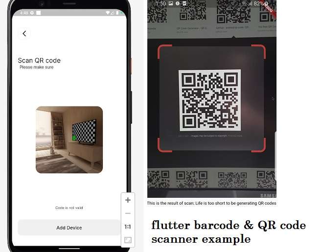 flutter barcode & QR code scanner example