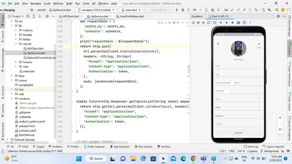 comparison between Android Native and Flutter for app development