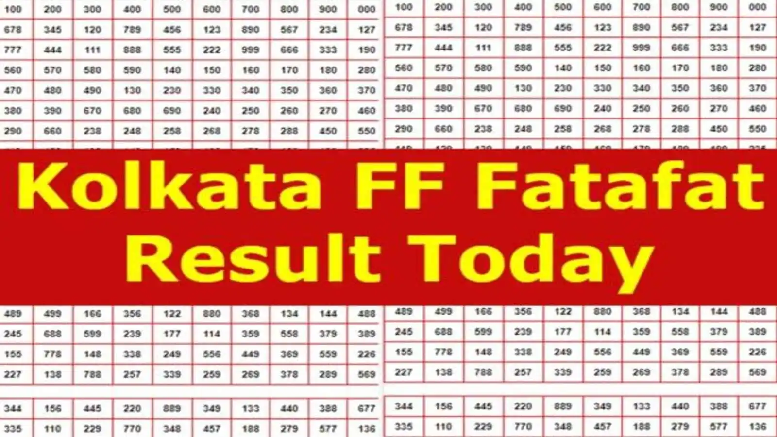 Kolkata FF Fatafat tips and resulte