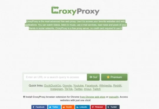 CroxyProxy Get Free Web Proxy