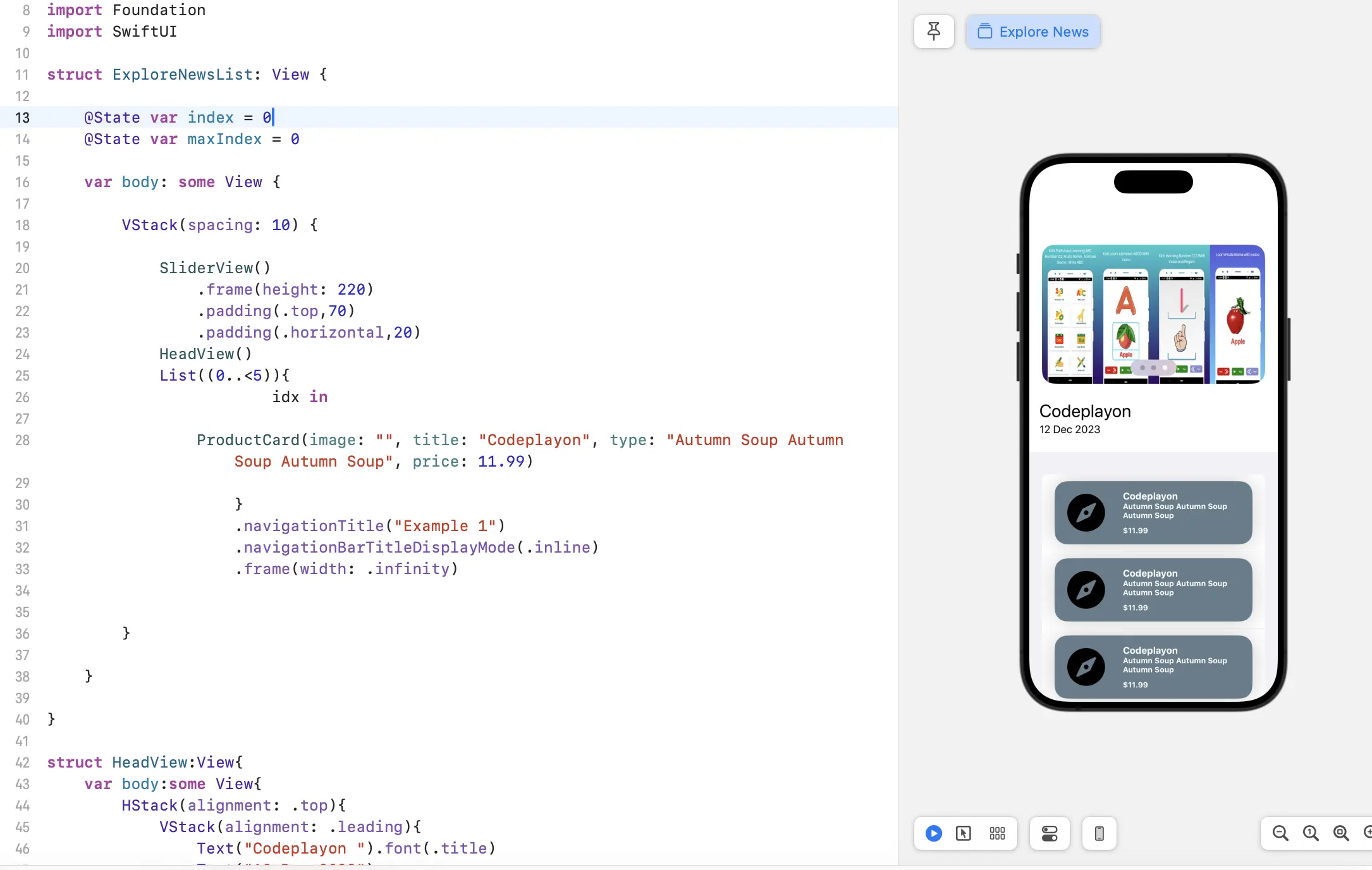 How to create a Image Slider in SwiftUI