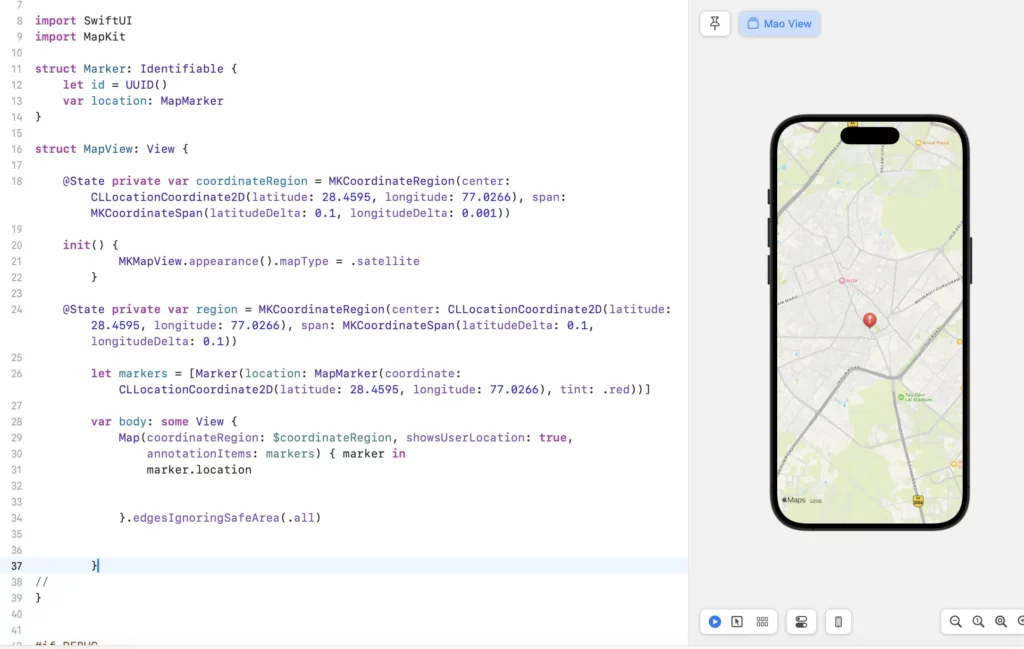 Create MapView in swiftui? How to show marker on MapView – Codeplayon