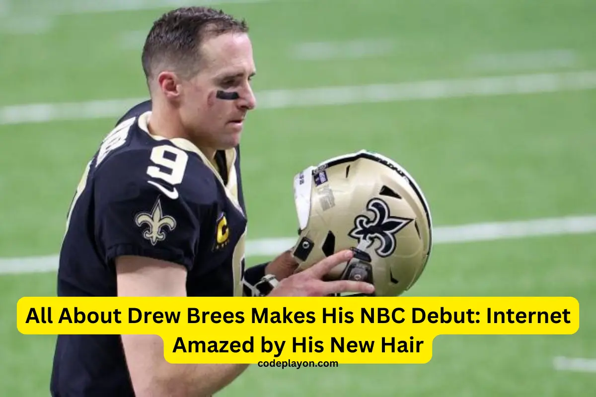 drew brees makes his nbc debut, internet amazed by his new hair