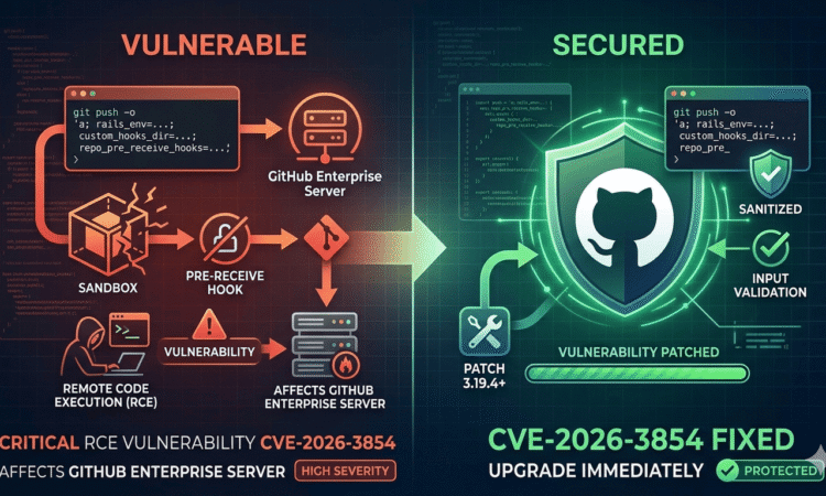 GitHub RCE CVE-2026-3854 Critical Vulnerability Fixed